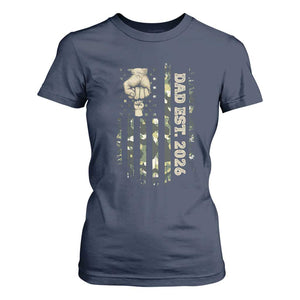 New Dad 2026 T Shirt For Women Camo American Flag Military Dad Father's Day