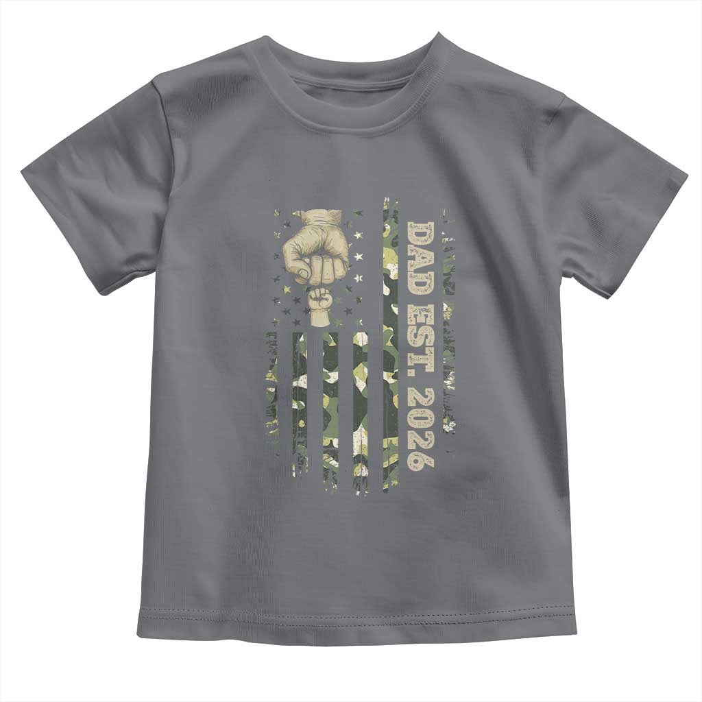 New Dad 2026 Toddler T Shirt Camo American Flag Military Dad Father's Day