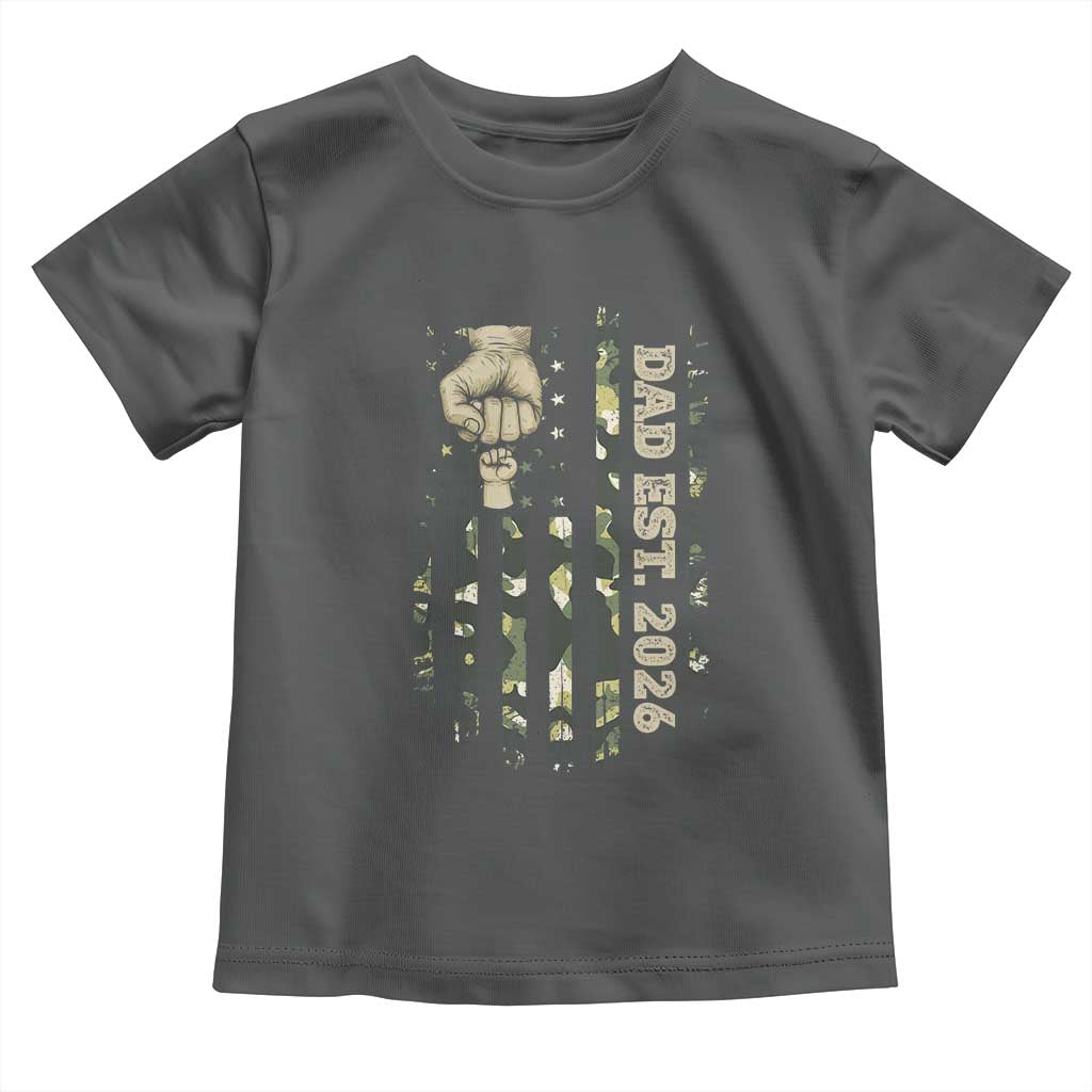 New Dad 2026 Toddler T Shirt Camo American Flag Military Dad Father's Day