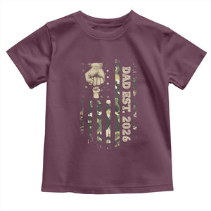New Dad 2026 Toddler T Shirt Camo American Flag Military Dad Father's Day