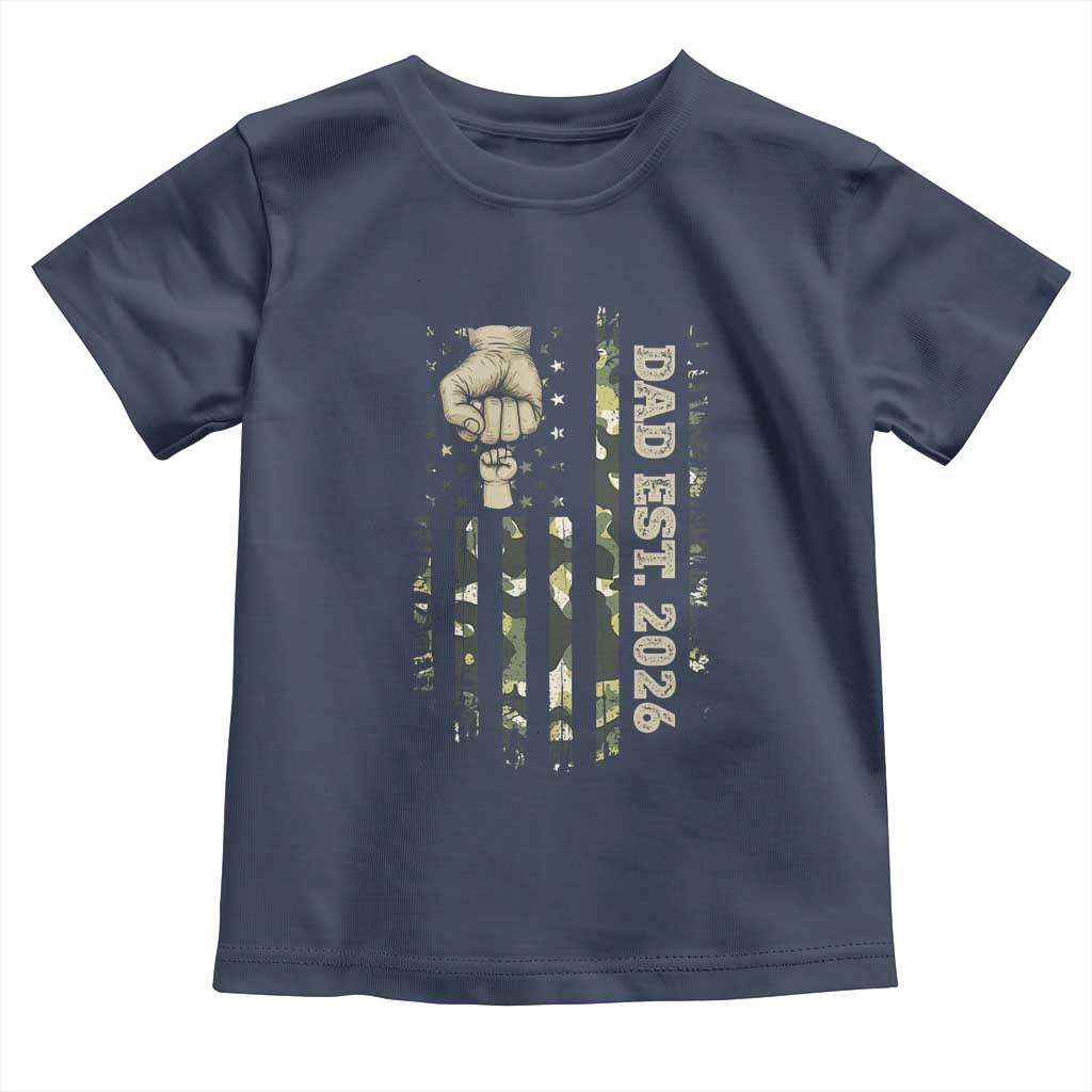 New Dad 2026 Toddler T Shirt Camo American Flag Military Dad Father's Day