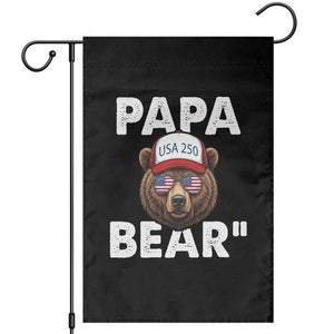 Papa Bear Father's Day Garden Flag America 250th Anniversary USA Flag July 4th