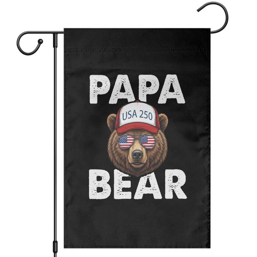 Papa Bear Father's Day Garden Flag USA 250th Anniversary American Flag July 4th TS14 Black Print Your Wear