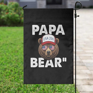 Papa Bear Father's Day Garden Flag America 250th Anniversary USA Flag July 4th
