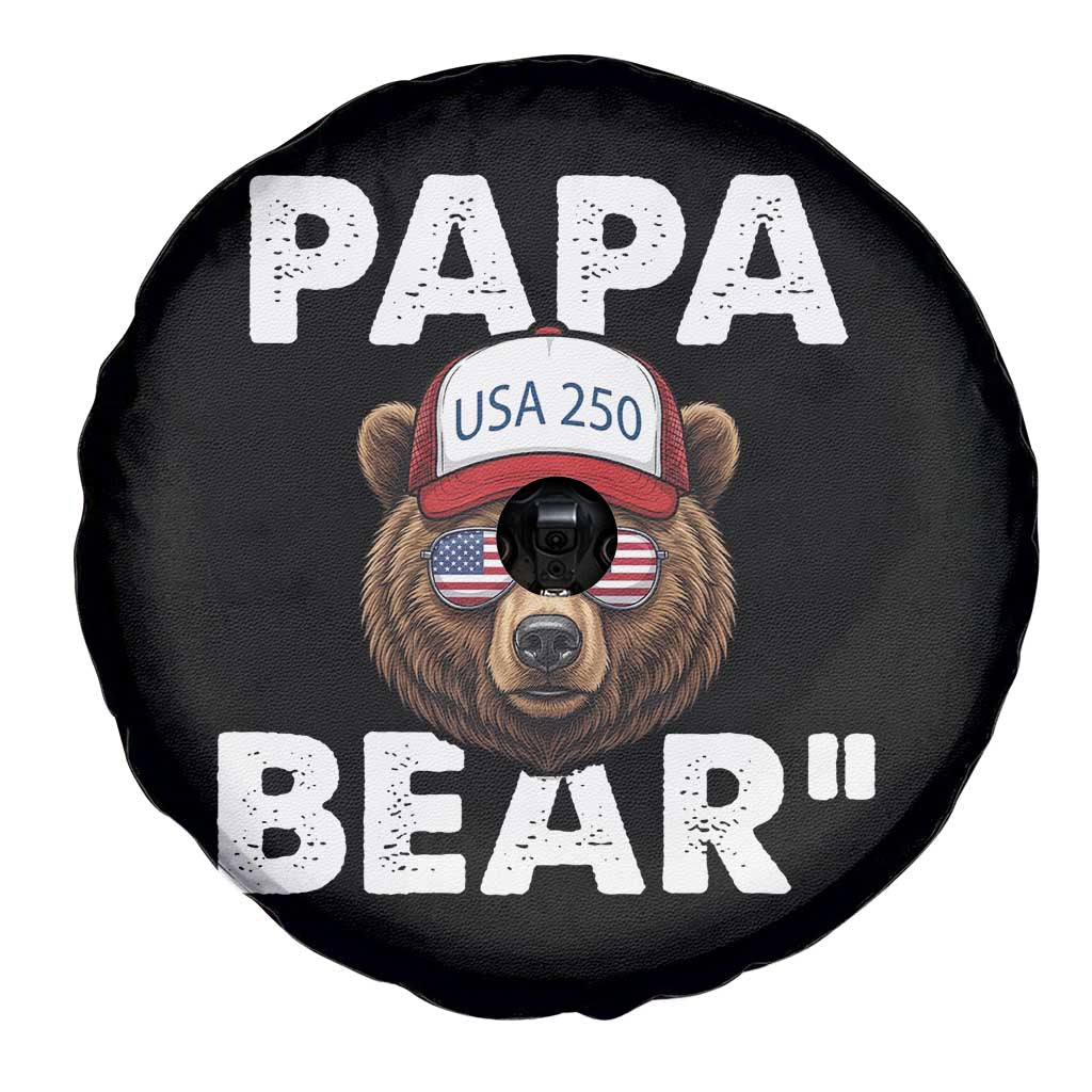 Papa Bear Father's Day Spare Tire Cover America 250th Anniversary USA Flag July 4th