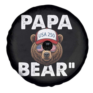 Papa Bear Father's Day Spare Tire Cover America 250th Anniversary USA Flag July 4th