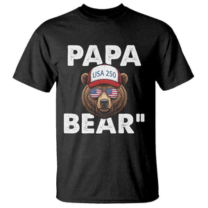 Papa Bear Father's Day T Shirt America 250th Anniversary USA Flag July 4th