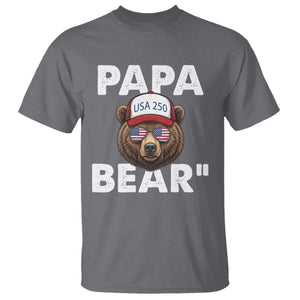 Papa Bear Father's Day T Shirt America 250th Anniversary USA Flag July 4th