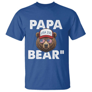 Papa Bear Father's Day T Shirt America 250th Anniversary USA Flag July 4th