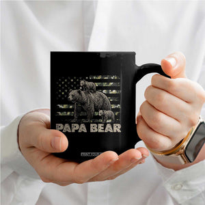 Papa Bear Father's Day Coffee Mug Camouflage California Republic Flag Bear