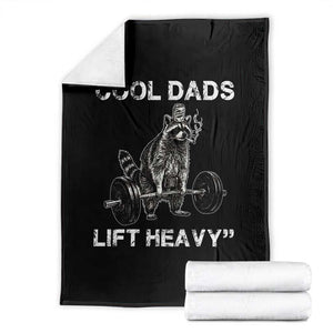 Cool Dads Lift Heavy Throw Blanket Gym Dad Raccoon