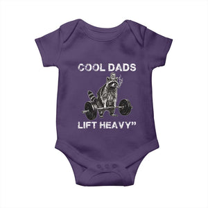 Cool Dads Lift Heavy Baby Onesie Gym Dad Raccoon TS14 Purple Print Your Wear