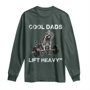 Cool Dads Lift Heavy Long Sleeve Shirt Gym Dad Raccoon