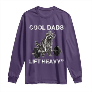 Cool Dads Lift Heavy Long Sleeve Shirt Gym Dad Raccoon