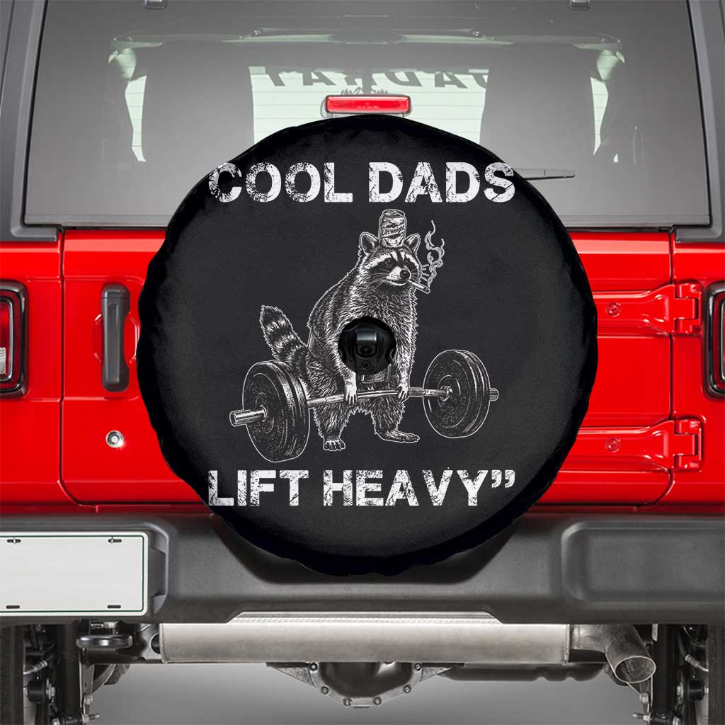 Cool Dads Lift Heavy Spare Tire Cover Gym Dad Raccoon