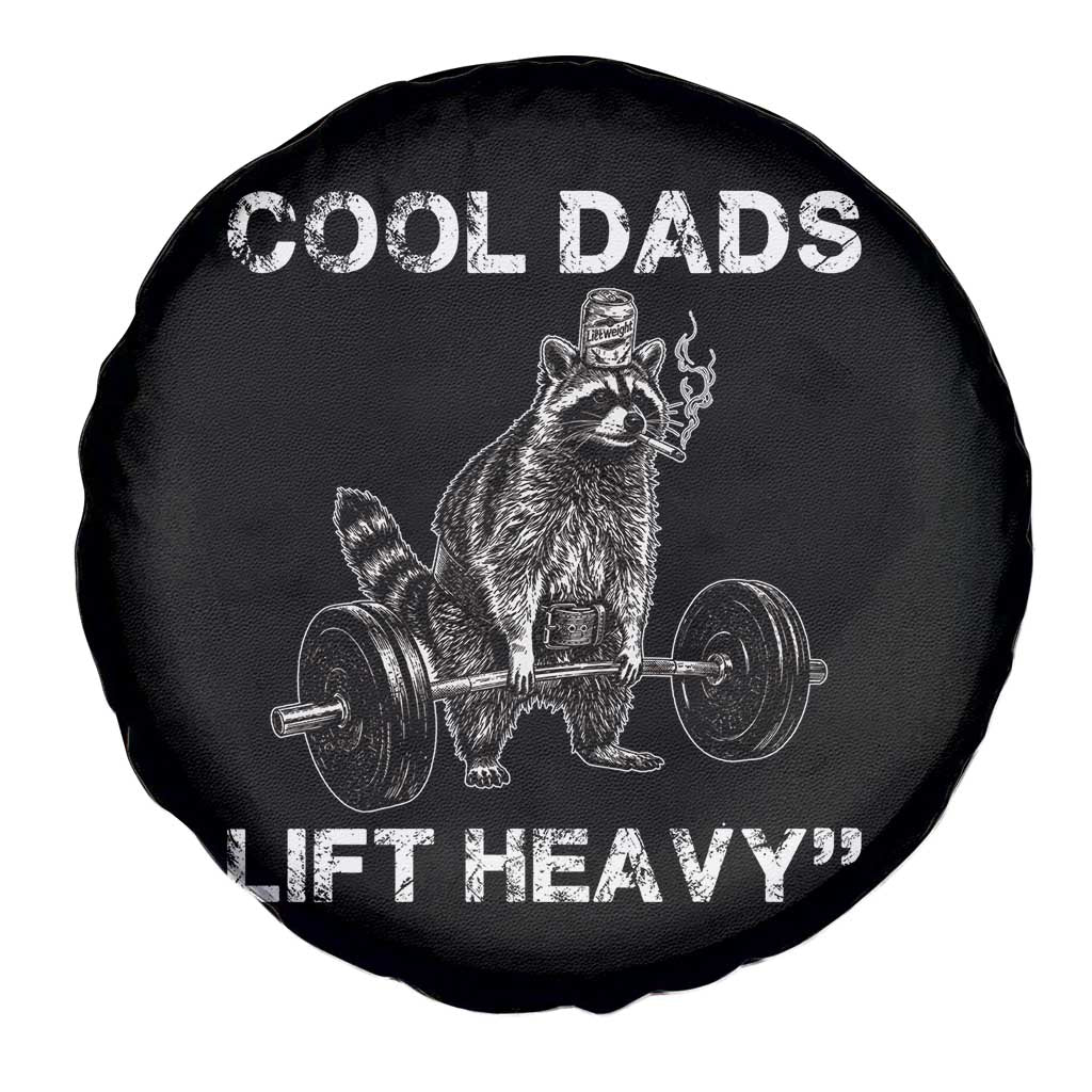 Cool Dads Lift Heavy Spare Tire Cover Gym Dad Raccoon
