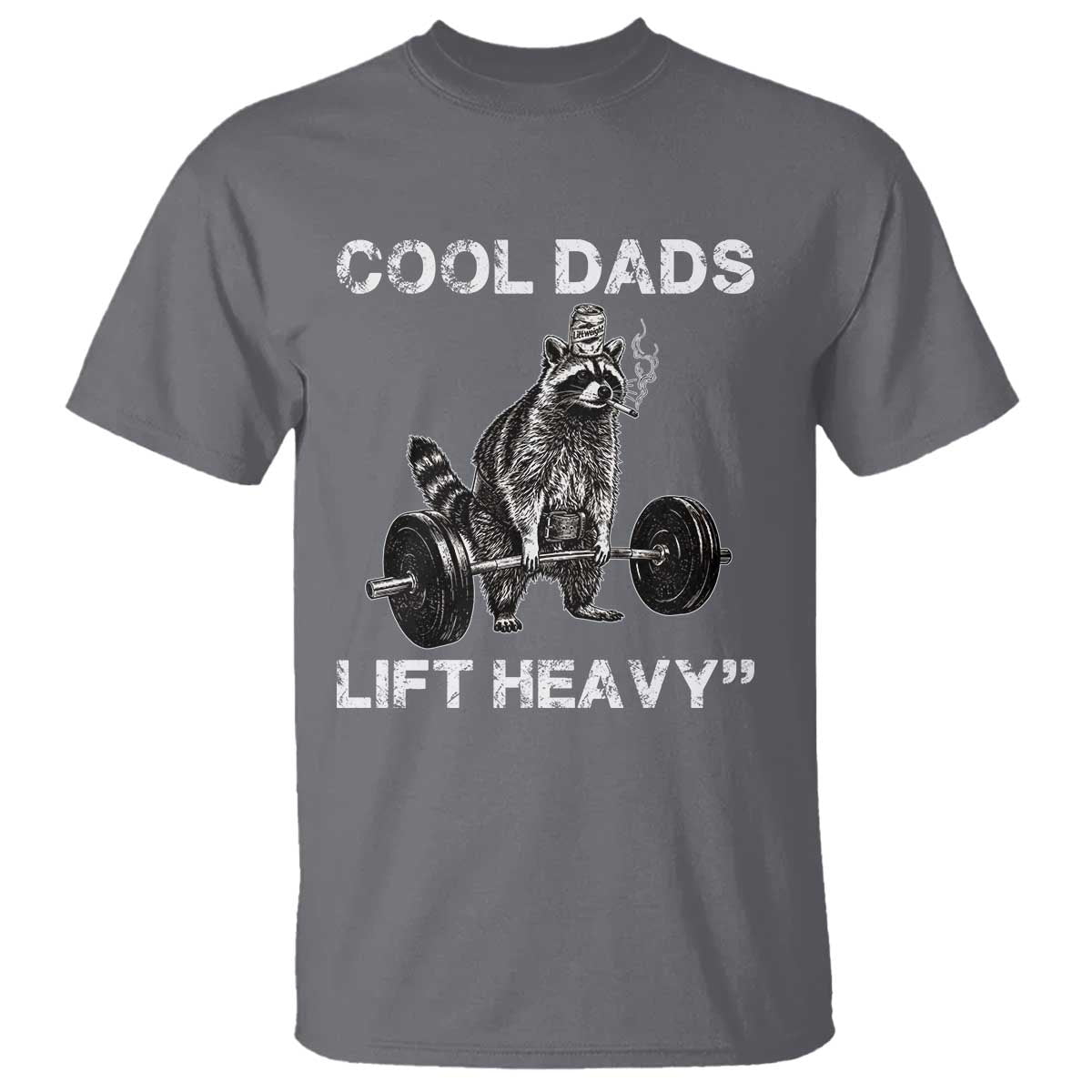 Cool Dads Lift Heavy T Shirt Gym Dad Raccoon