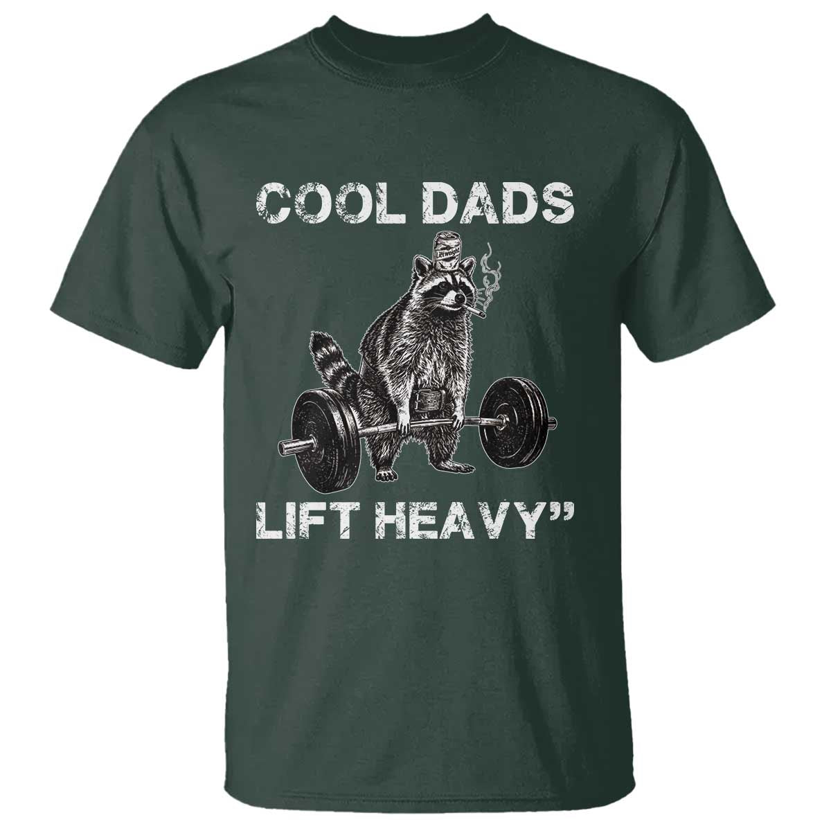 Cool Dads Lift Heavy T Shirt Gym Dad Raccoon