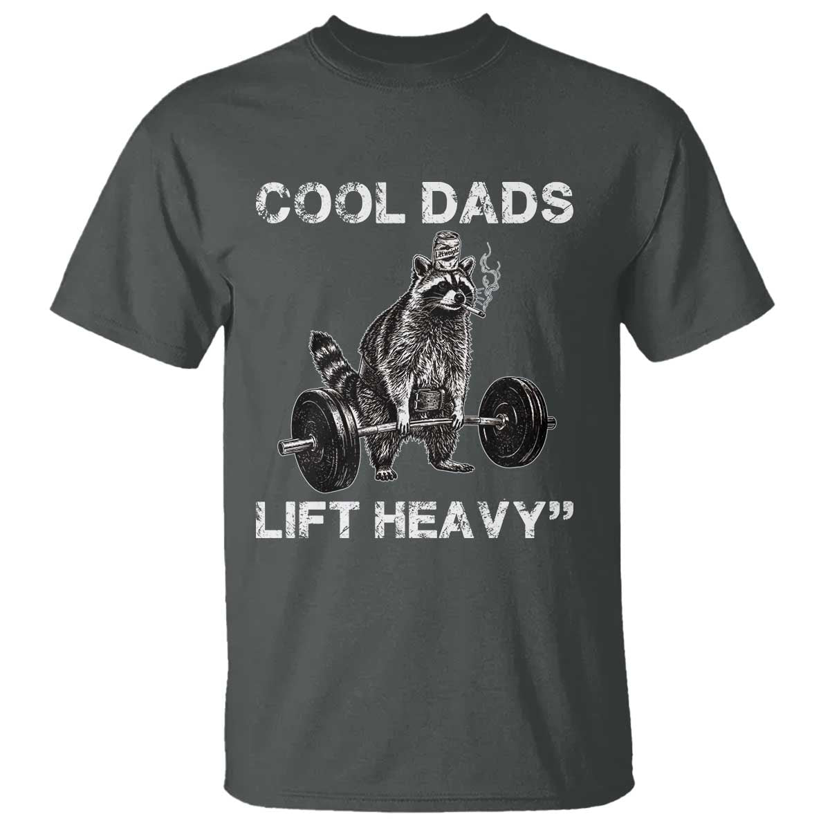 Cool Dads Lift Heavy T Shirt Gym Dad Raccoon