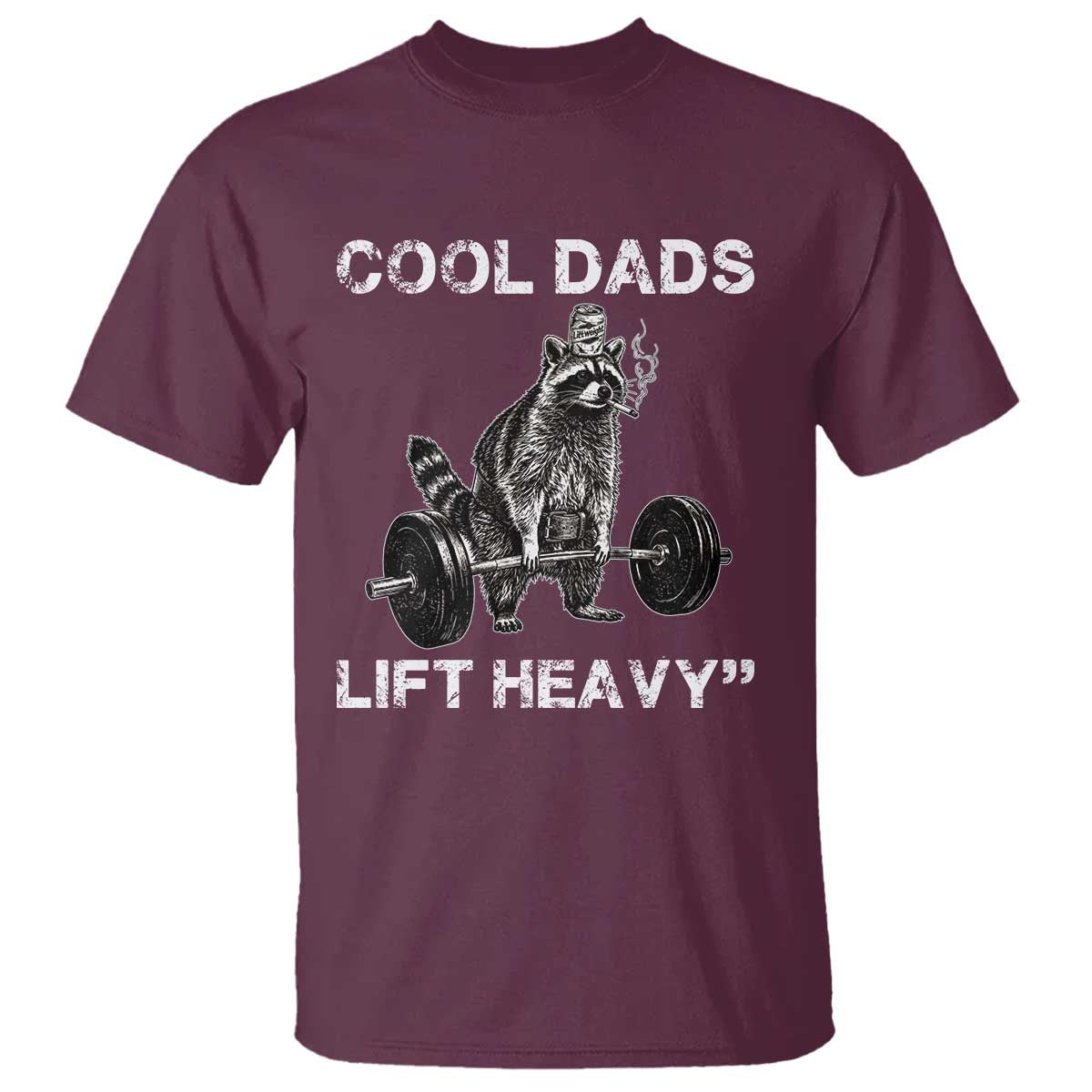 Cool Dads Lift Heavy T Shirt Gym Dad Raccoon
