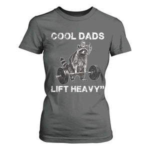 Cool Dads Lift Heavy T Shirt For Women Gym Dad Raccoon TS14 Dark Heather Print Your Wear