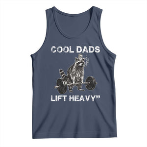 Cool Dads Lift Heavy Tank Top Gym Dad Raccoon TS14 Navy Print Your Wear
