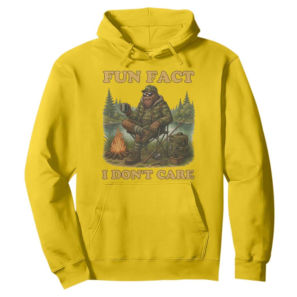 Funny Bigfoot Sarcastic Hoodie Fun Fact I Don Not Care Sasquatch Camping TS14 Daisy Print Your Wear