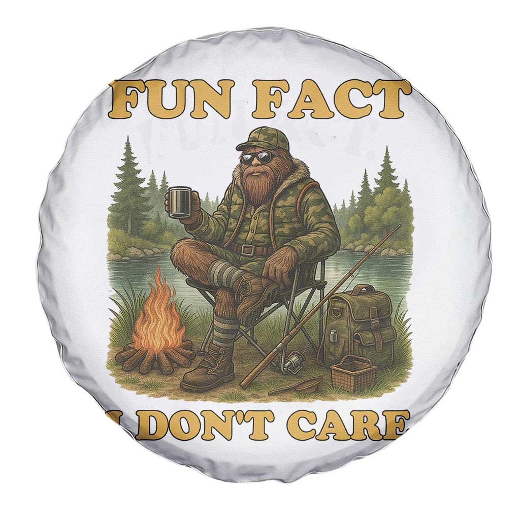 Funny Bigfoot Sarcastic Spare Tire Cover Fun Fact I Don Not Care Sasquatch Camping TS14 Print Your Wear