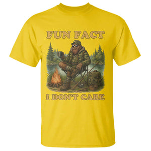 Funny Bigfoot Sarcastic T Shirt Fun Fact I Don Not Care Sasquatch Camping TS14 Daisy Print Your Wear