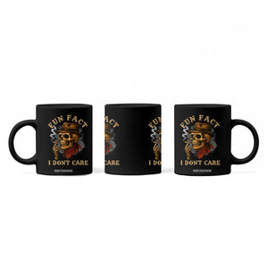 Funny Skull Sarcastic Coffee Mug Fun Fact I Don Not Care TS14 Print Your Wear