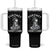 Funny Skeleton Sarcastic Tumbler With Handle Fun Fact I Don Not Care Cat Lover TS14 One Size: 40 oz Black Print Your Wear