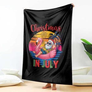 Funny Hawaiian Christmas Throw Blanket Santa Beach Tropical Xmas TS14 Print Your Wear