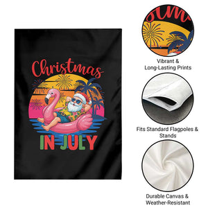 Funny Hawaiian Christmas Garden Flag Santa Beach Tropical Xmas TS14 Print Your Wear
