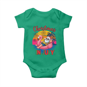 Funny Hawaiian Christmas Baby Onesie Santa Beach Tropical Xmas TS14 Irish Green Print Your Wear
