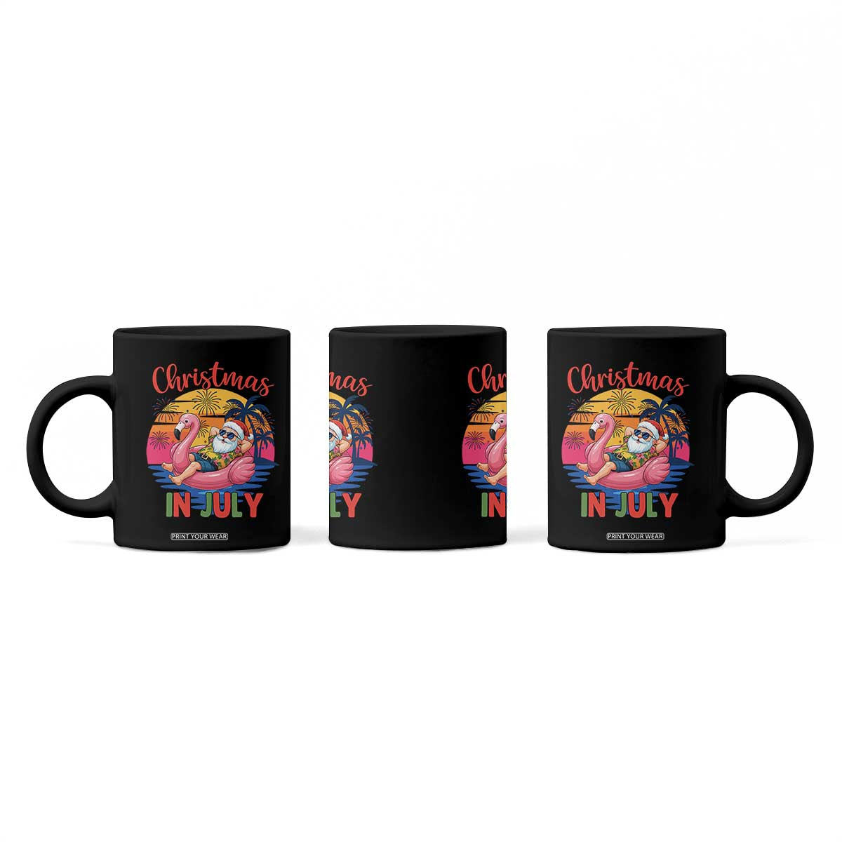 Funny Hawaiian Christmas Coffee Mug Santa Beach Tropical Xmas TS14 Print Your Wear
