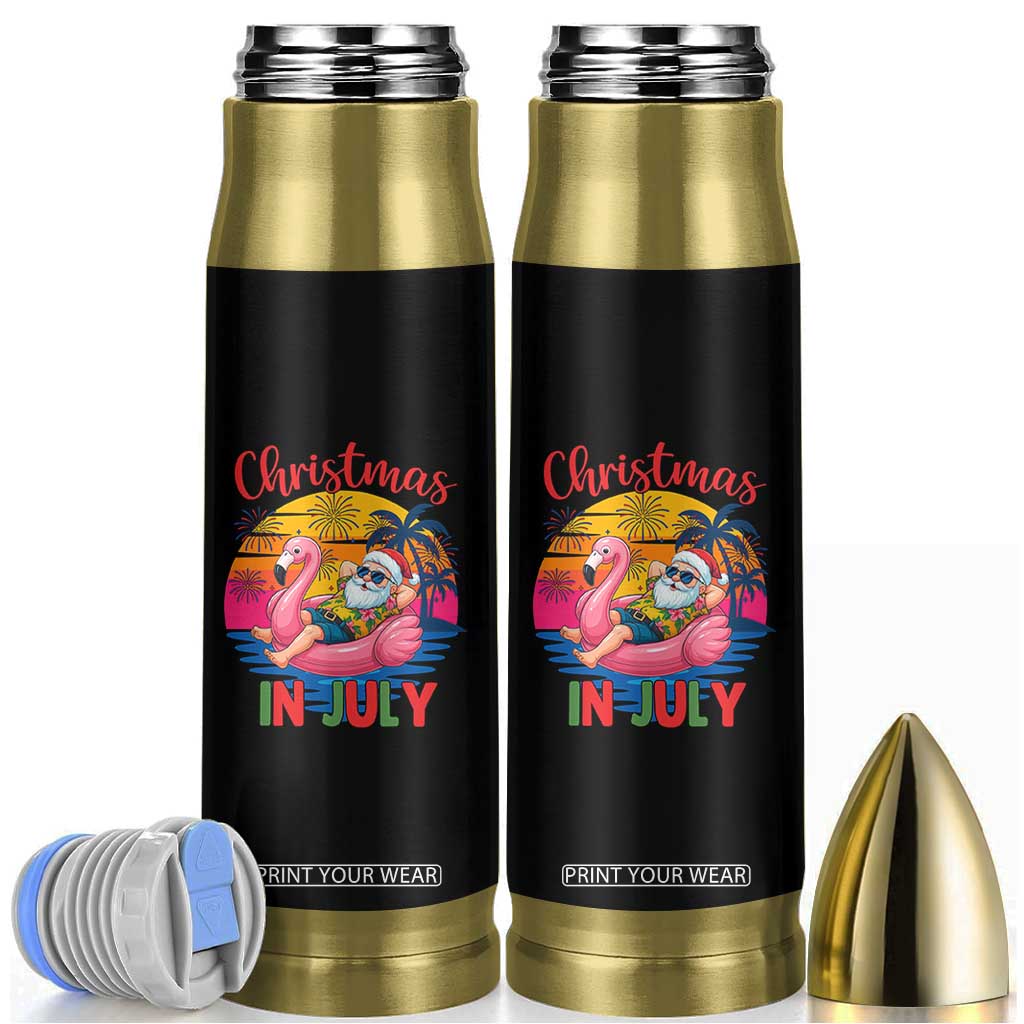 Funny Hawaiian Christmas Bullet Tumbler Santa Beach Tropical Xmas TS14 Black Print Your Wear