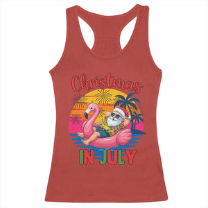 Funny Hawaiian Christmas Racerback Tank Top Santa Beach Tropical Xmas TS14 Red Print Your Wear