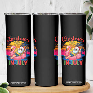 Funny Hawaiian Christmas Skinny Tumbler Santa Beach Tropical Xmas TS14 Print Your Wear