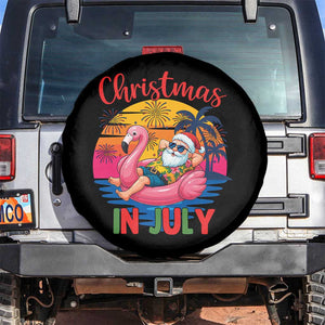 Funny Hawaiian Christmas Spare Tire Cover Santa Beach Tropical Xmas TS14 No hole Black Print Your Wear