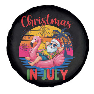 Funny Hawaiian Christmas Spare Tire Cover Santa Beach Tropical Xmas TS14 Print Your Wear