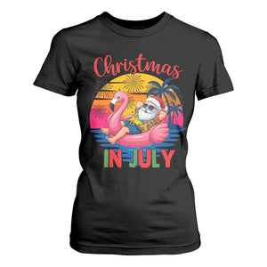 Funny Hawaiian Christmas T Shirt For Women Santa Beach Tropical Xmas TS14 Black Print Your Wear