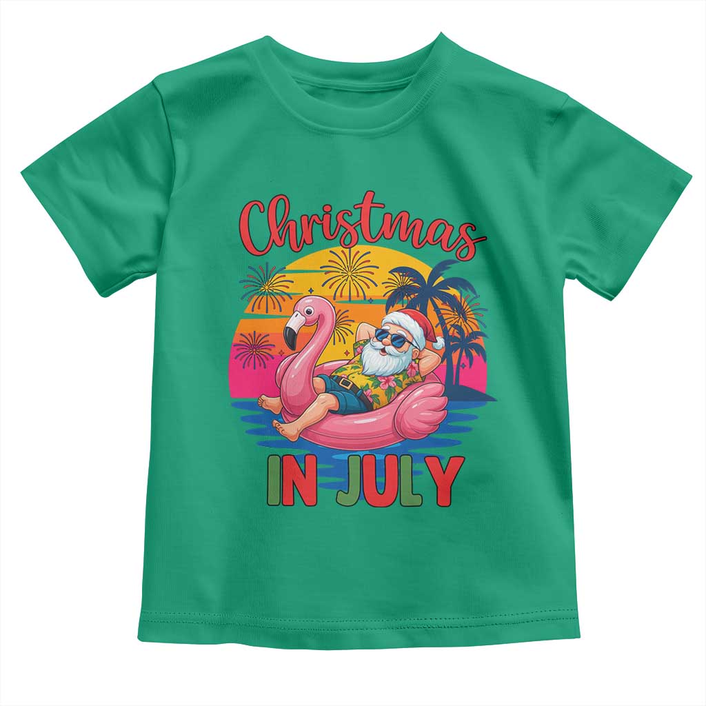 Funny Hawaiian Christmas Toddler T Shirt Santa Beach Tropical Xmas TS14 Irish Green Print Your Wear