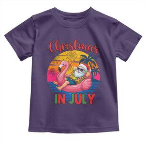 Funny Hawaiian Christmas Toddler T Shirt Santa Beach Tropical Xmas TS14 Purple Print Your Wear