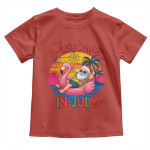 Funny Hawaiian Christmas Toddler T Shirt Santa Beach Tropical Xmas TS14 Red Print Your Wear