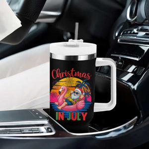 Funny Hawaiian Christmas Tumbler With Handle Santa Beach Tropical Xmas TS14 Print Your Wear
