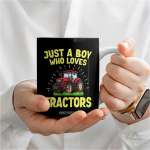 Funny Farming Tractor Coffee Mug Just A Boy Who Loves Tractors TS14 Print Your Wear