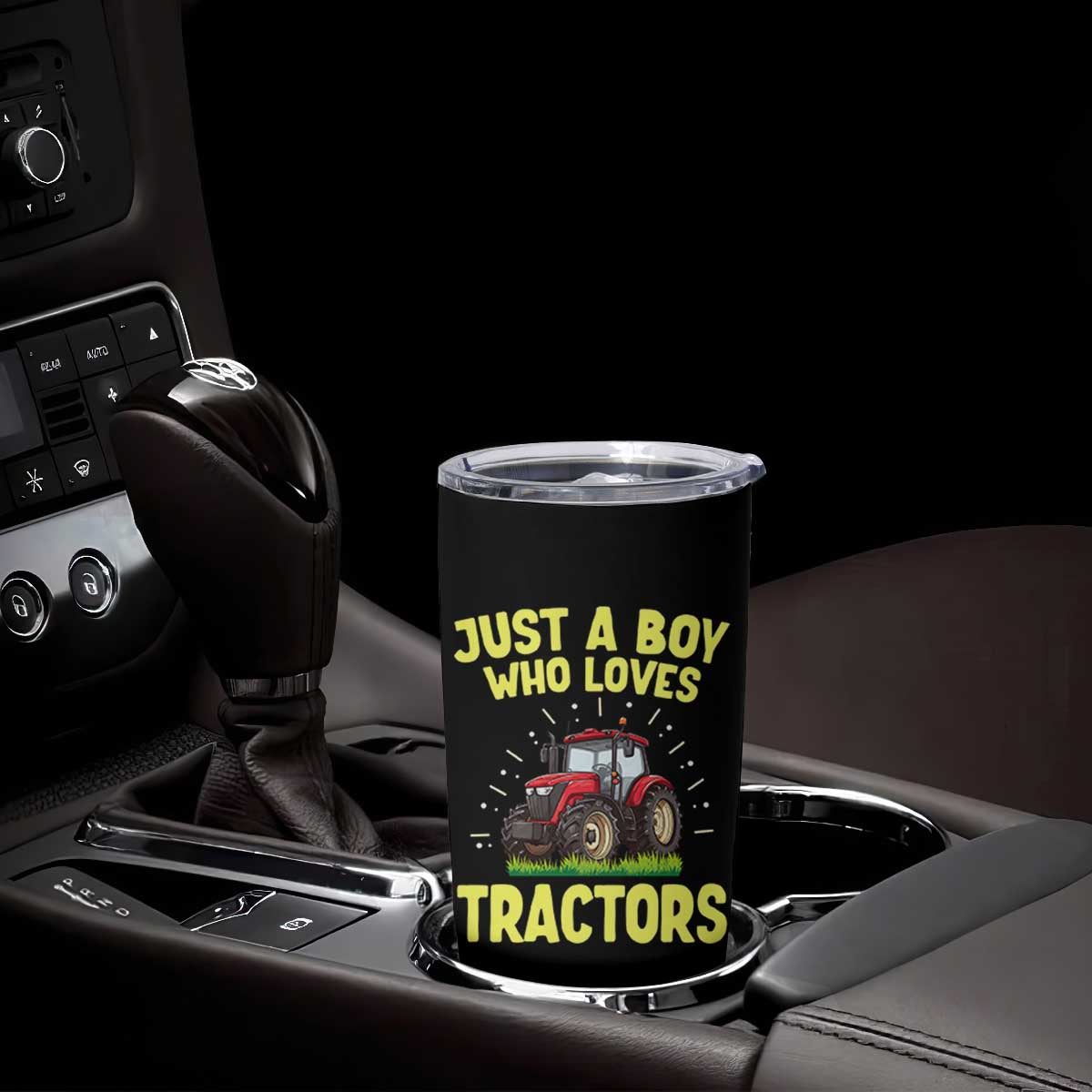 Funny Farming Tractor Tumbler Cup Just A Boy Who Loves Tractors TS14 Print Your Wear