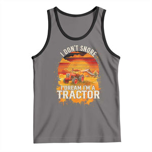 Funny Tractor Tank Top I Do Not Snore I Dream I Am A Tractor TS14 Deep Heather Black Print Your Wear