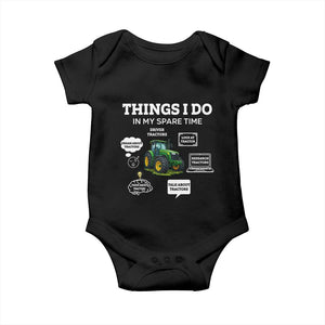 Funny Farmers Baby Onesie Things I Do In My Spare Time TS14 Black Print Your Wear
