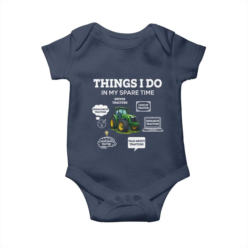 Funny Farmers Baby Onesie Things I Do In My Spare Time TS14 Navy Print Your Wear
